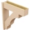 Ekena Millwork 7 1/2-in W x 26-in D x 30-in H Balboa Block Rough Cedar Woodgrain TimberThane Outlooker, Primed Tan OUTUR075X26X30BOA44RCPR - alternate 3